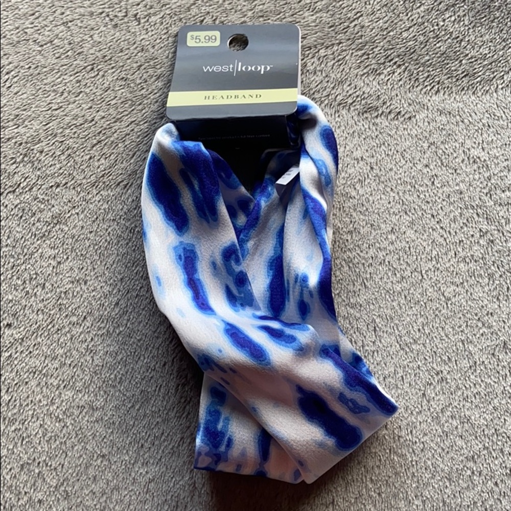 Brand new west loop blue and white headband